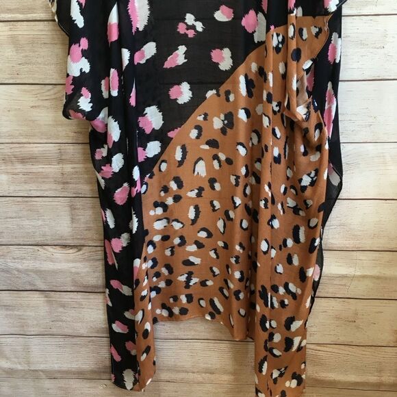 RACHEL ROY KIMONO IN MIXED LEOPARD PRINT - Picture 9 of 9